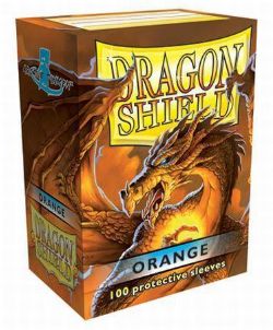 PAQUET DE 100 POCHETTES PROTECTRICES DE CARTES ORANGES DRAGON SHIELD